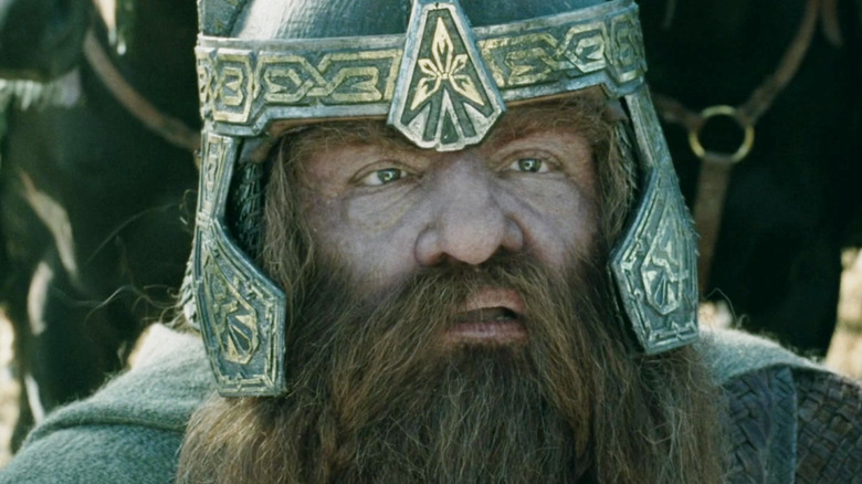 Gimli looking dismayed in The Lord of the Rings: The Two Towers