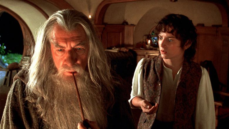 Gandalf and Frodo in Bag End in The Lord of the Rings: The Fellowship of the Ring