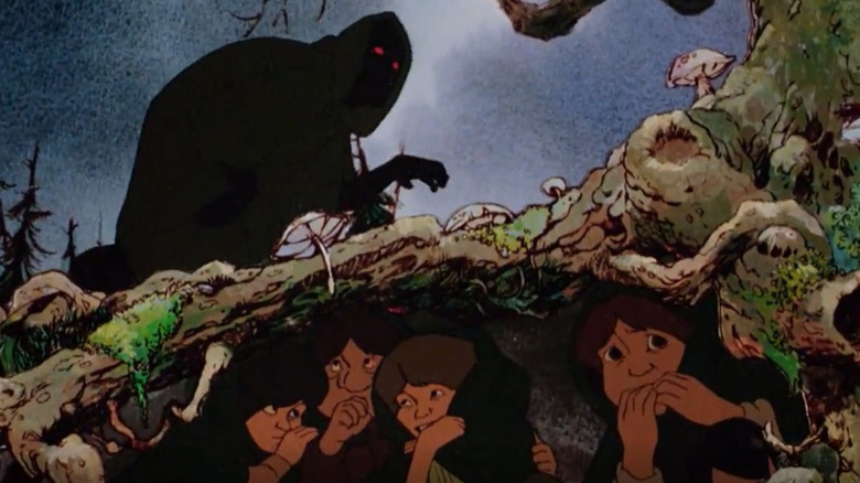 An animated Ringwraith looking for Hobbits in "Lord of the Rings."