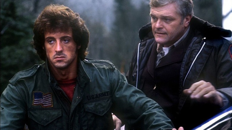Sylvester Stallone and Brian Dennehy in Rambo First Blood