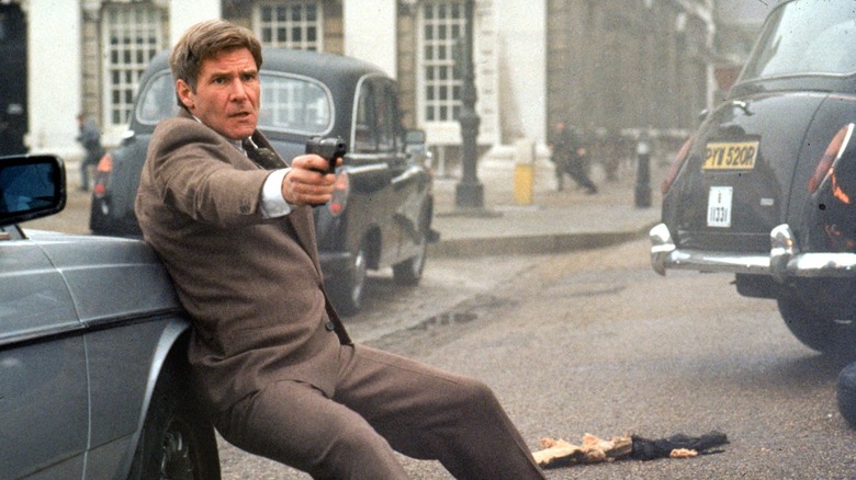 Harrison Ford wielding gun