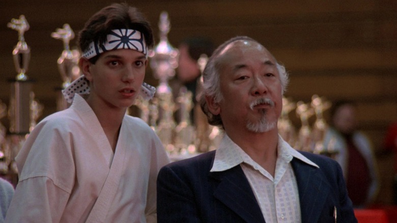 Ralph Macchio and Pat Morita in The Karate Kid (fancaps pic)