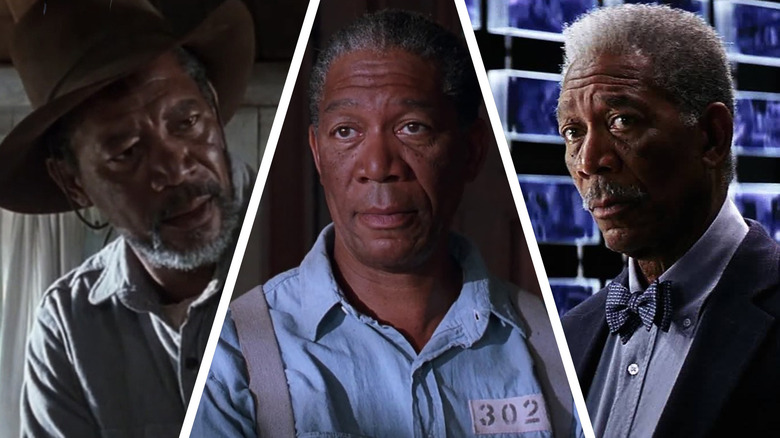 Morgan Freeman in Unforgiven, Shawshank Redemption, and The Dark Knight