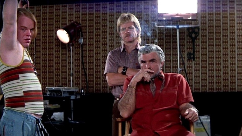 Burt Reynolds and William H. Macy shoot a porno