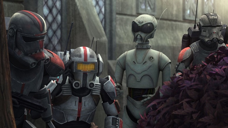 The Bad Batch sneak with droid