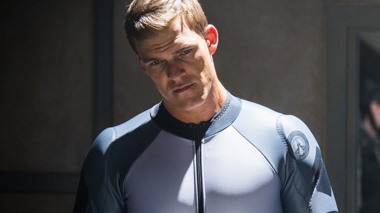 Alan Ritchson's Adam is understandably depressed after his mission is hijacked in Lazer Team