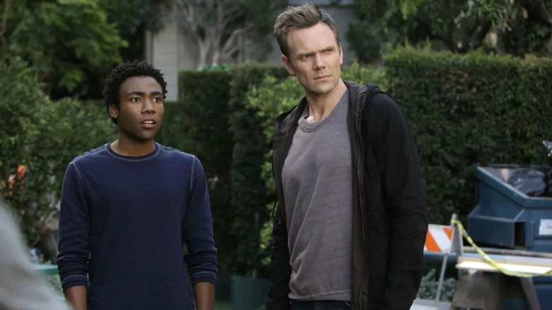 Donald Glover and Joel McHale in Community