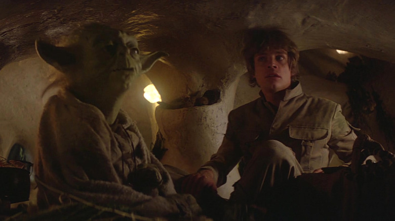 Yoda and Luke in Star Wars: The Empire Strikes Back 
