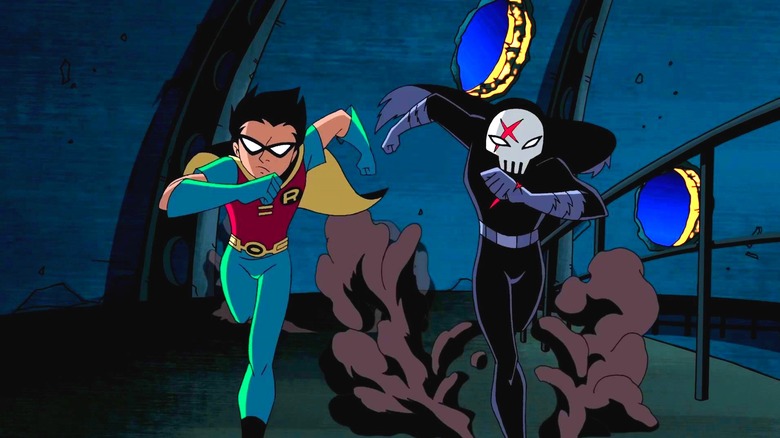 Robin and Red X escaping together in Teen Titans