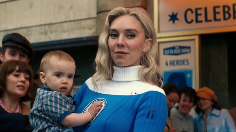 Sue Storm with baby Franklin Richards in Fantastic Four: First Steps