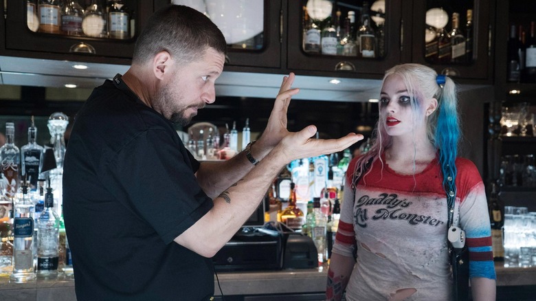 David Ayer on the set of Suicide Squad