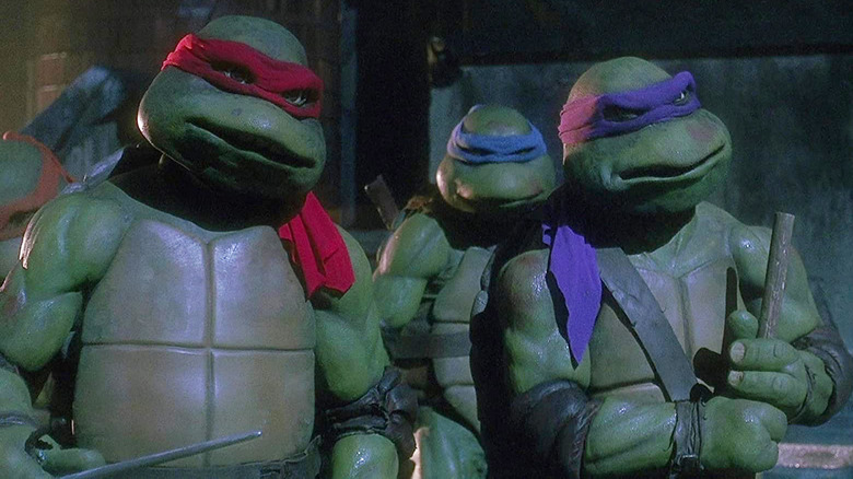 Raphael, Leonardo, and Donatello in Teenage Mutant Ninja Turtles