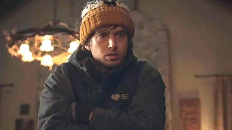 Austin Abrams as Bryan in his beanie in Resident Evil (2026)