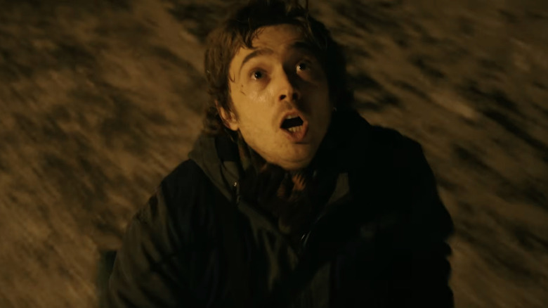 Austin Abrams as Bryan running in fear in Resident Evil (2026)