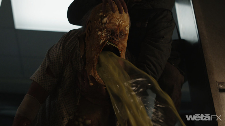 The Puker hurling acid in Resident Evil (2026)