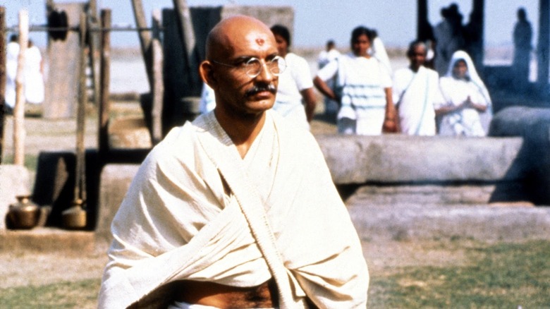 Gandhi walking in Gandhi (1982)
