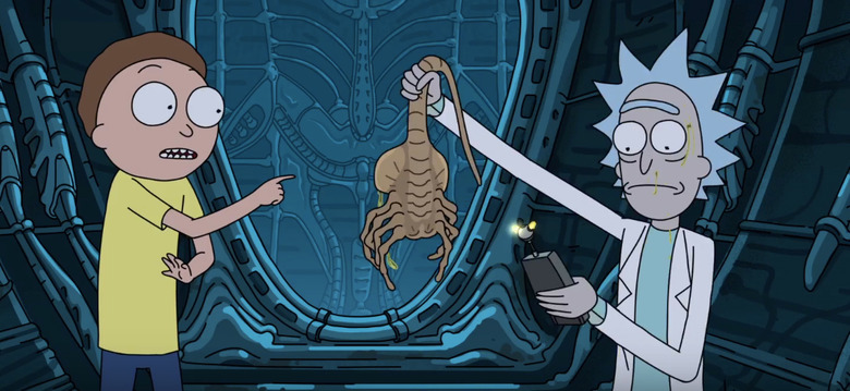 Alcoholism Saves Rick And Morty From A Face Hugger In Alien: Covenant  Crossover