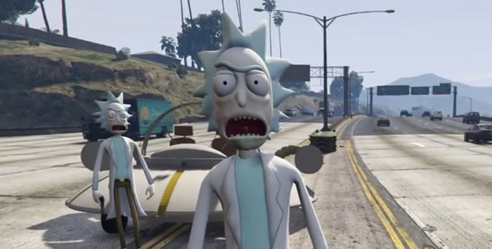 Rick and Morty Grand Theft Auto 5 mod