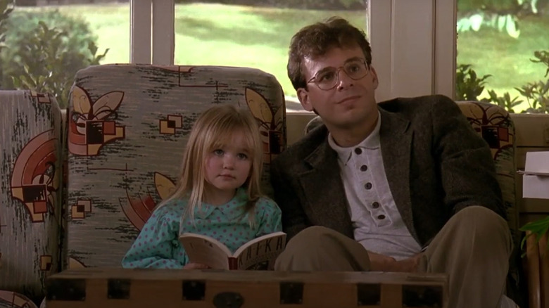 Rick Moranis as Natan in Parenthood encourages his young daughter to read Kafka