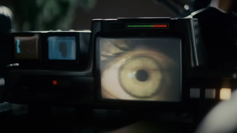 The Voight-Kampff test sits on a table in Blade Runner