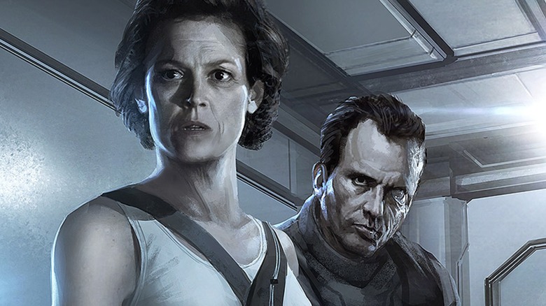 Sigourney Weaver as Ellen Ripley in the concept art for Alien 5
