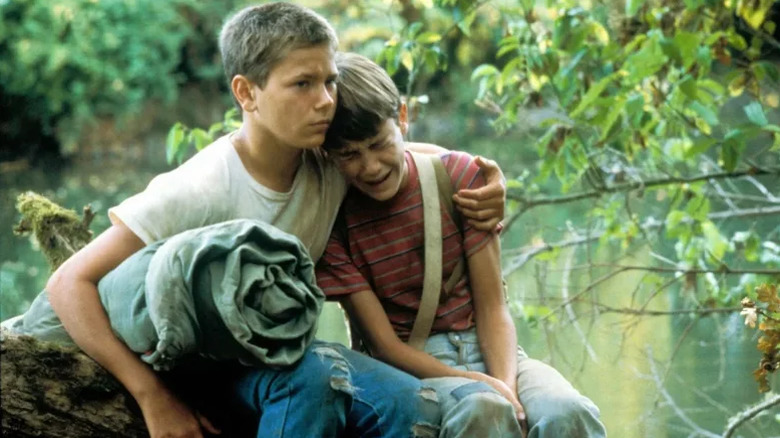 Chris troost een huilende Gordie in Stand By Me