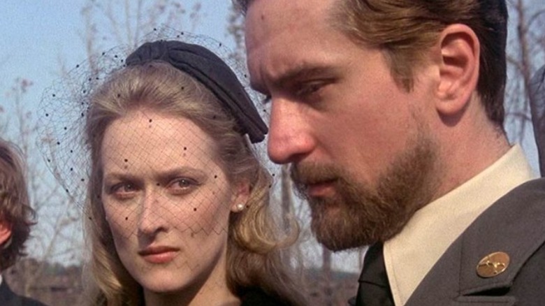 Linda and Mike grieve during a funeral in The Deer Hunter