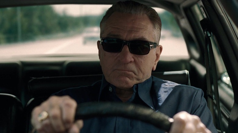 Robert De Niro with sunglasses in The Irishman