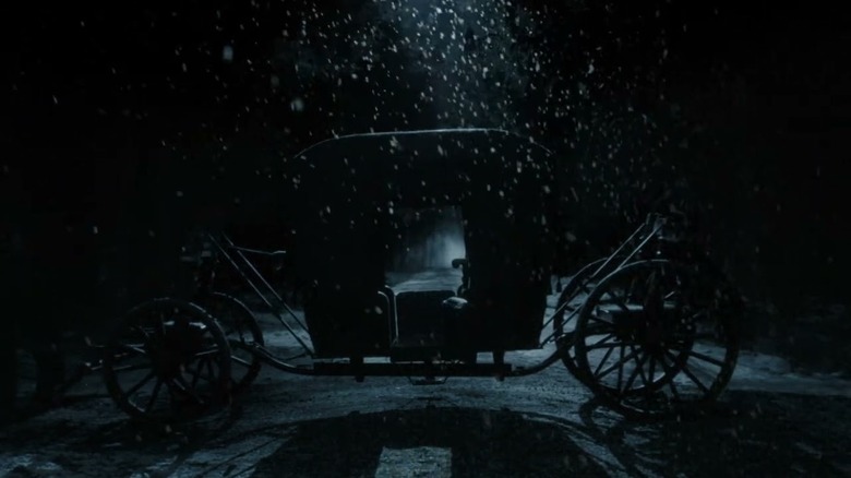 Um carruagem de neve agourente em Nosferatu