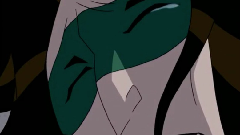 The Batman 2004 Defeated Riddler Tear extreme close-up