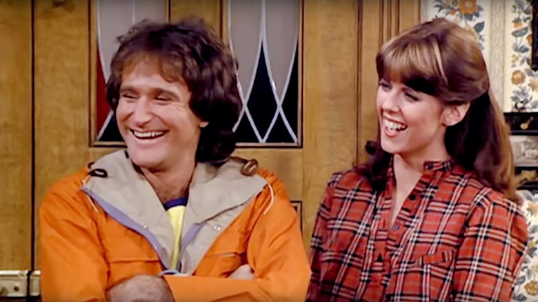 Mork and Mindy laughing together