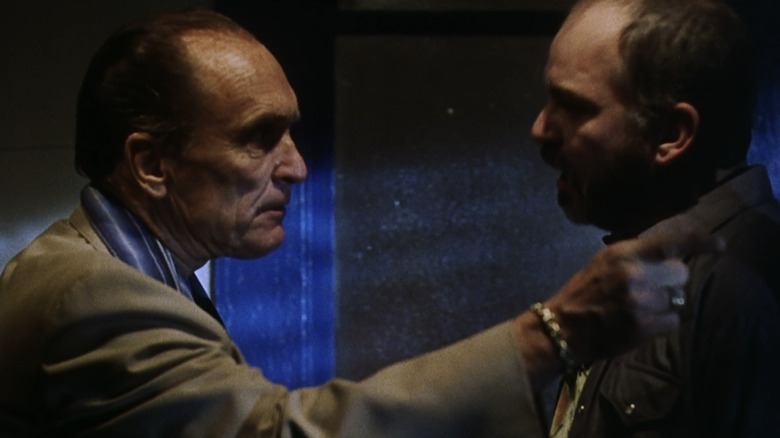 Robert Duvall's Euliss F. Sonny Dewey stands face to face with Billy Bob Thornton's troublemaker in The Apostle
