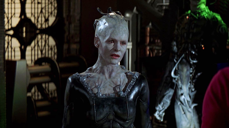 The Borg Queen walking in Star Trek: First Contact