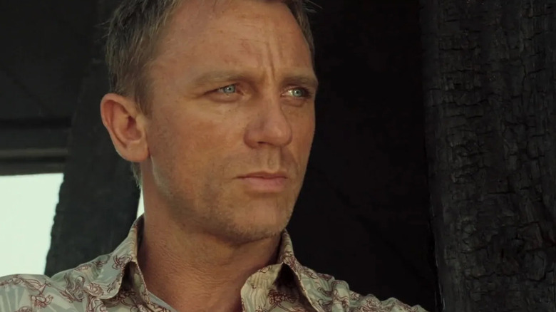 Daniel Craig's James Bond looks across frame in Casino Royale