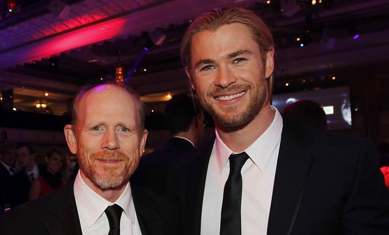 Ron Howard and Chris Hemsworth