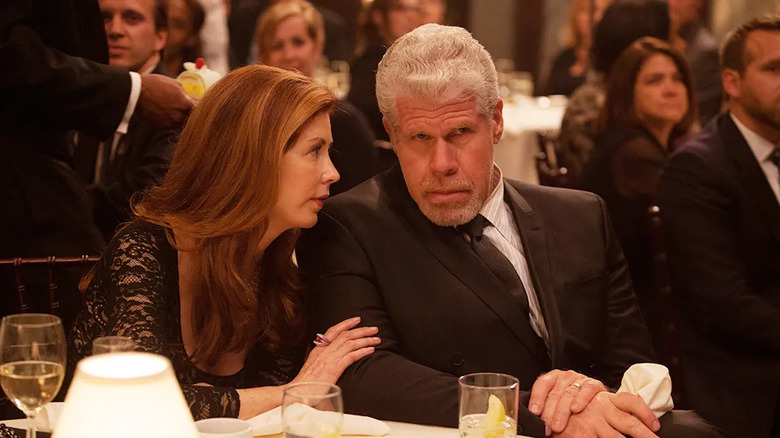 Dana Delany and Ron Perlman Crystal and Pernell participate in the event in the hand of God