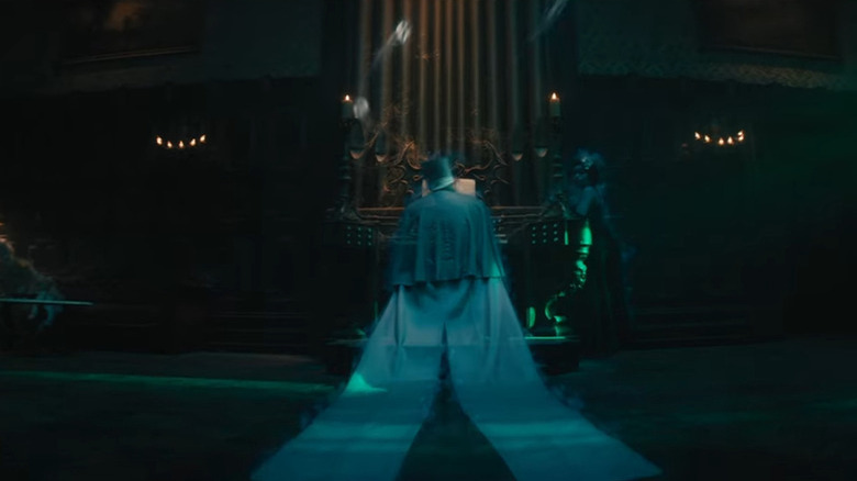 A ghost playing the organ in Haunted Mansion