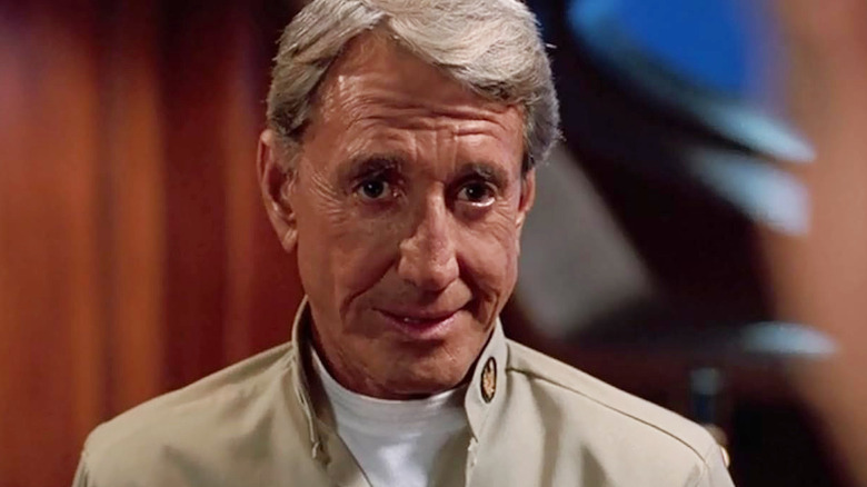 Roy Scheider as Captain Nathan Bridger wearing a tan uniform in seaQuest DSV