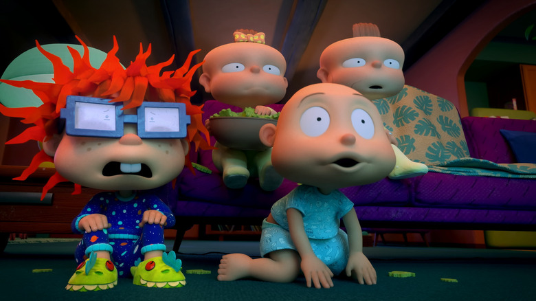 Tommy Pickles, Chuckie Finster, Phil DeVille and Lil DeVille in Rugrats