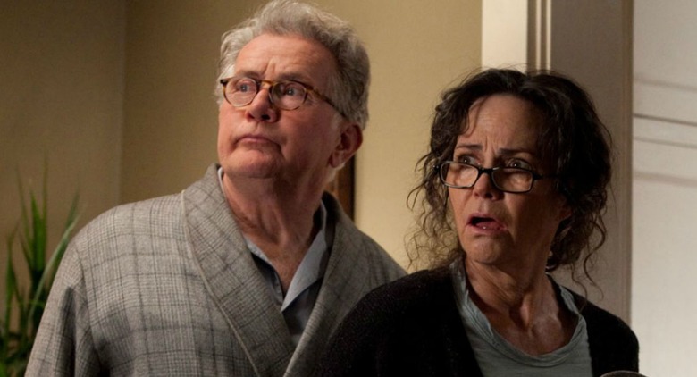 Martin Sheen and Sally Field as Uncle Ben and Aunt May in The Amazing Spider-Man