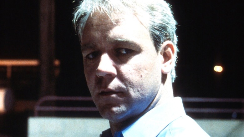 Russell Crowe's Wigand looks conflicted in Michael Mann's The Insider