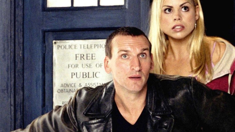 Christopher Eccleston and Billie Piper as the Ninth Doctor and Rose Tyler in Doctor Who