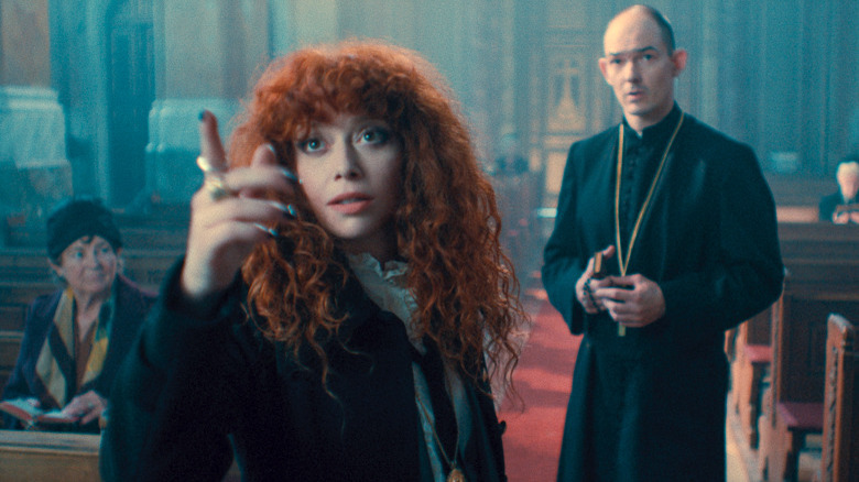 Nadia and Father Laszlo in Russian Doll season 2