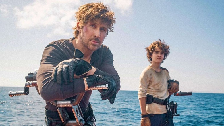 Ryan Gosling and Flynn Gray on the Star Wars: Starfighter set