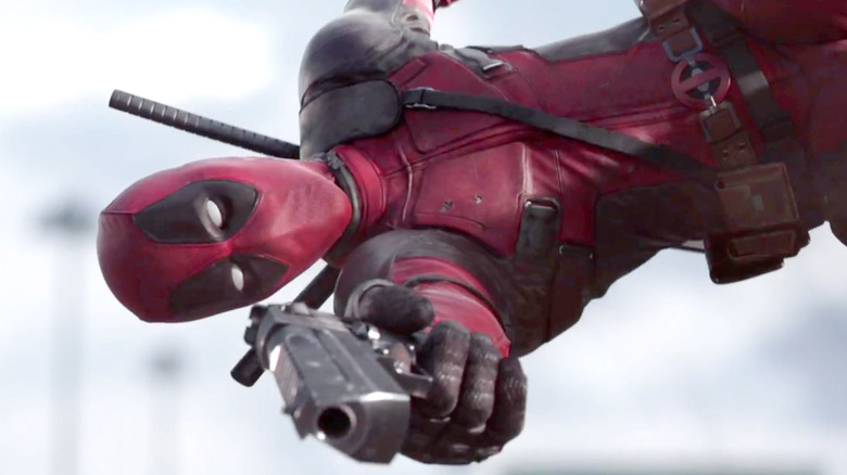 Deadpool flying