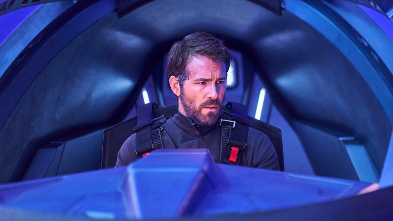 Ryan Reynolds in Adam's role in his ship in the Adam project