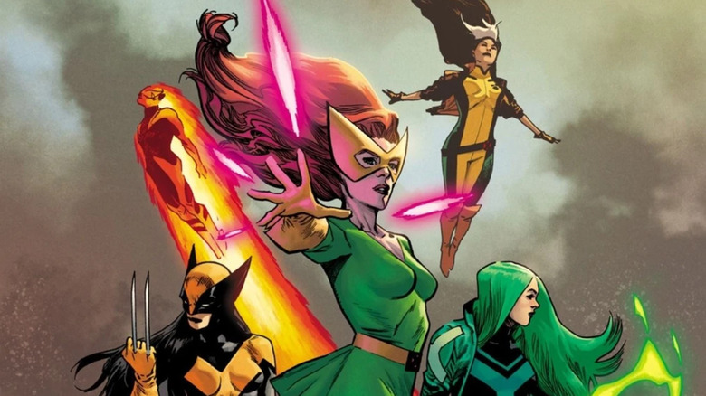 X-Men #2 cover - Wolverine, Sunfire, Jean Grey, Rogue, and Polaris posed together