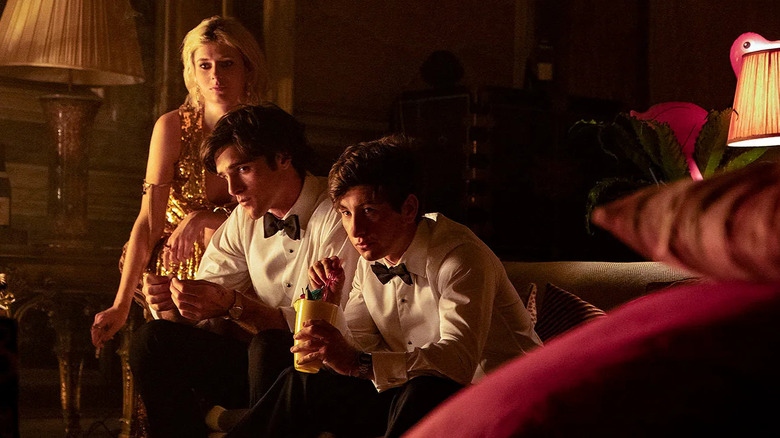 Alison Oliver, Jacob Elordi, and Barry Keoghan in Saltburn