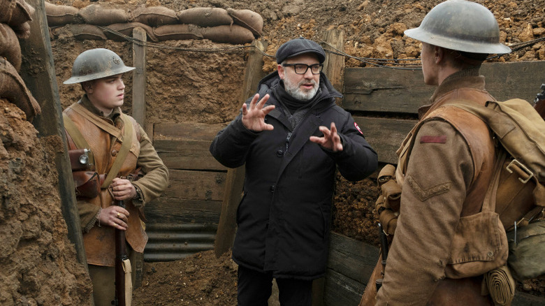 Sam Mendes directing a scene for 1917