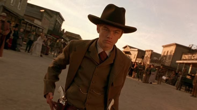 Fee Herod about to draw his gun in The Quick and the Dead